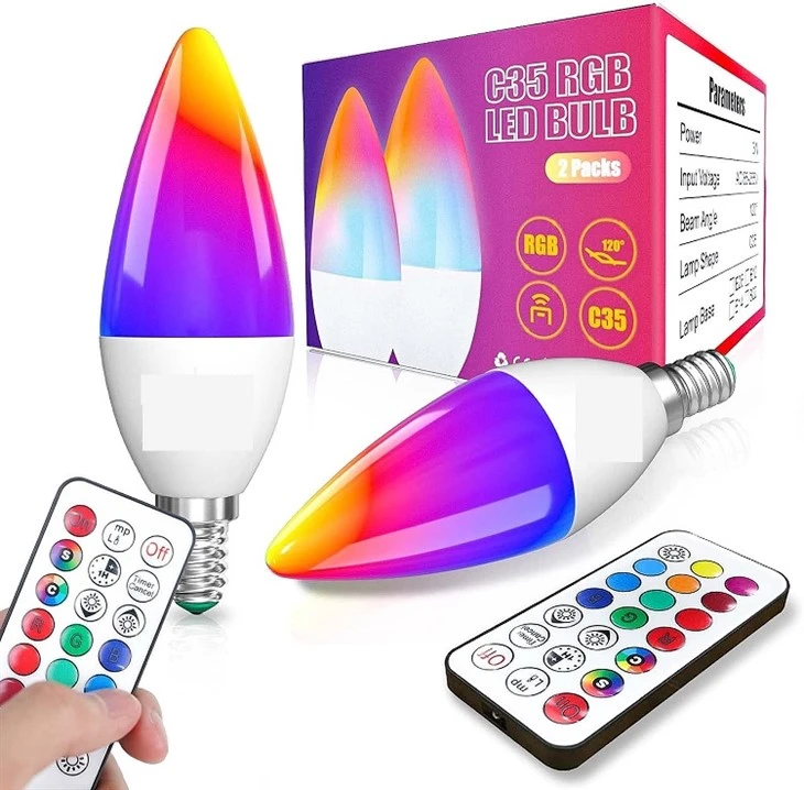 3W E14 RGB LED lemputės