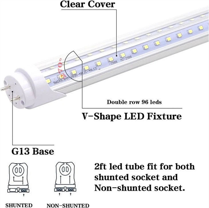 G13 V shaped tube light detail