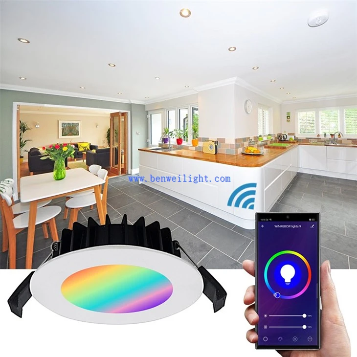 dimmable colour changing led downlights